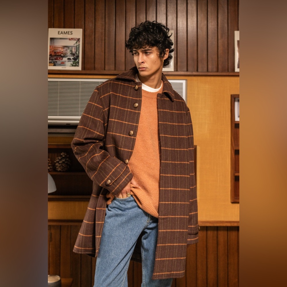 Bound BAXTER MOHAIR BLEND WOOL SWEATER - RUST Size M NWT